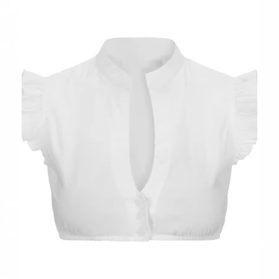 Sewing V - Vrouwen Crop Top Shirts 2025 Nieuwe