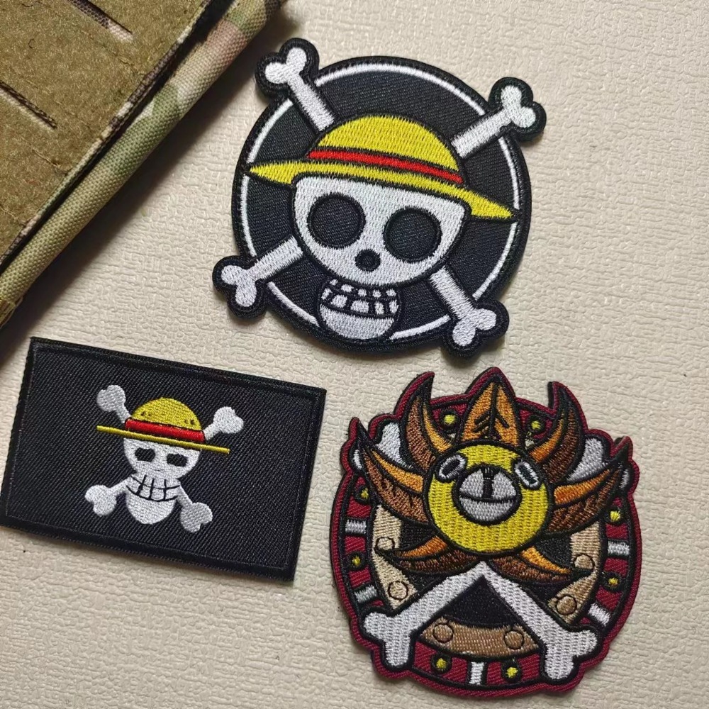 Velcro Sew On - One Piece Badg Cartoon mouwpatch borduurwerk