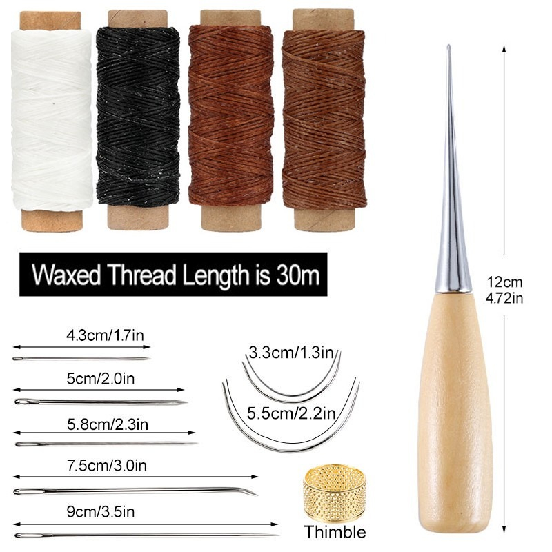 13-delige lederen naaiset hand - Textile Sewing Kit recensie en prijs