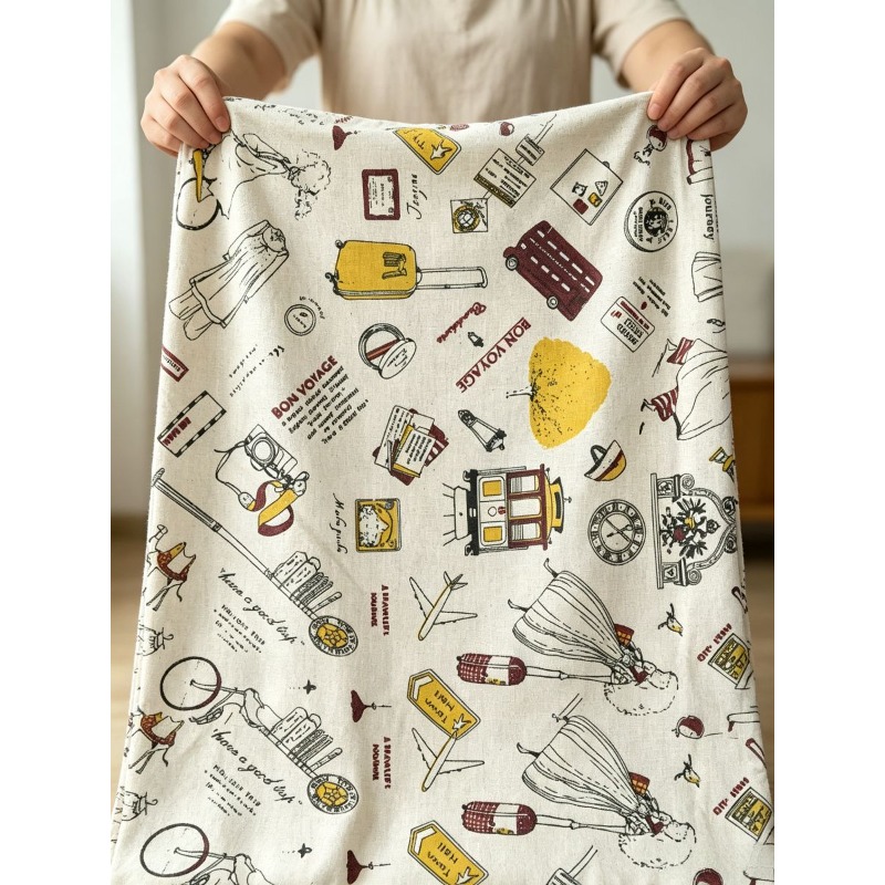 Gemengde stof met meisjesprint - Textile And Sewing Materials recensie en prijs