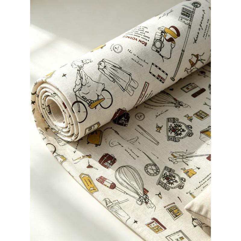 Gemengde stof met meisjesprint - Textile And Sewing Materials recensie en prijs